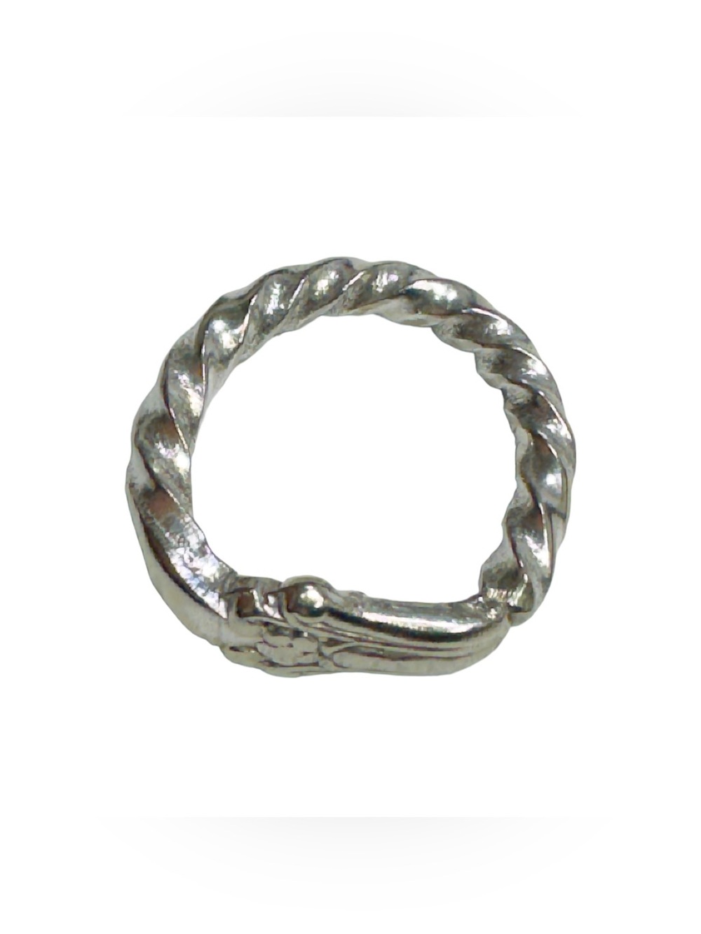 Antique British Silverware Ring Artisan Crafted from Silver Plated Bread Fork - Picture 4 of 16